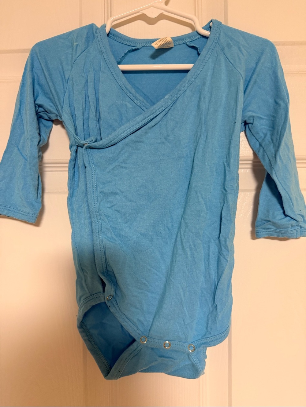 Bamboo Wrap Bodysuit in Bright Blue by Kate Quinn